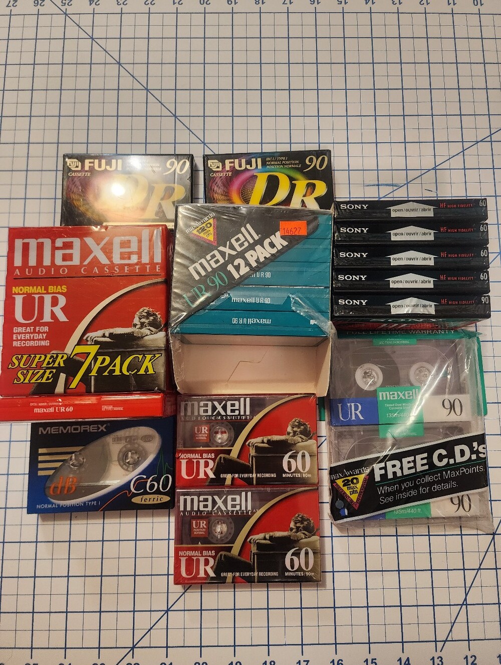 25 Maxell Sony Fuji Mixed Audio Cassette Bundle - Normal Bias